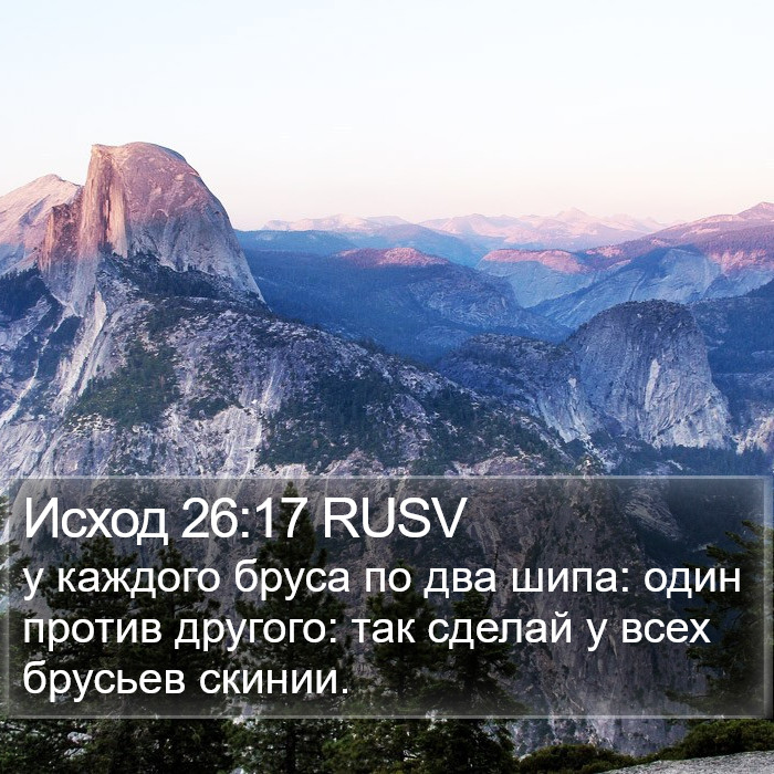 Исход 26:17 RUSV Bible Study