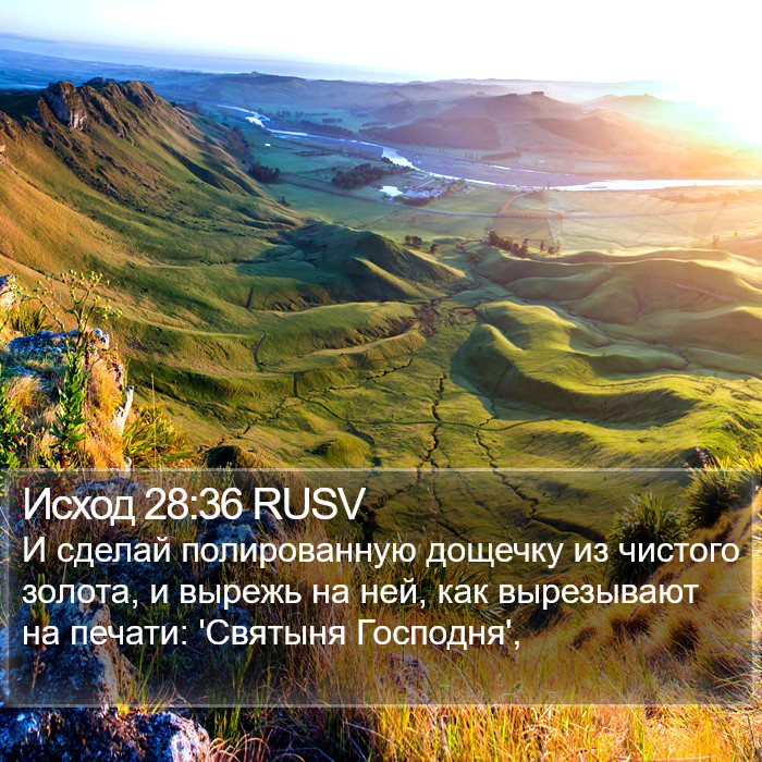 Исход 28:36 RUSV Bible Study