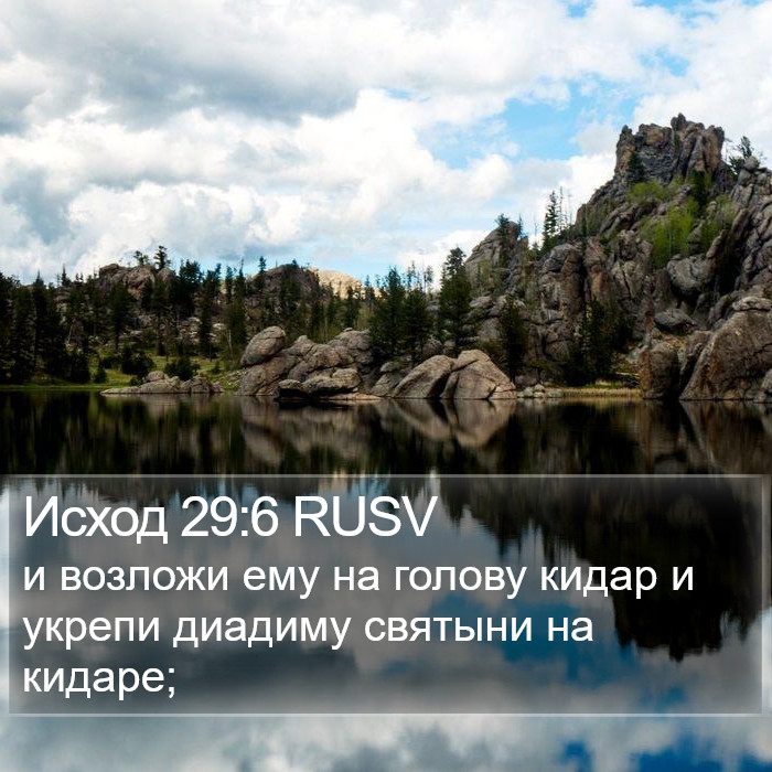 Исход 29:6 RUSV Bible Study