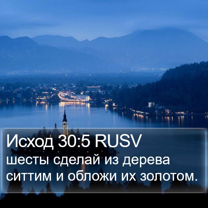 Исход 30:5 RUSV Bible Study