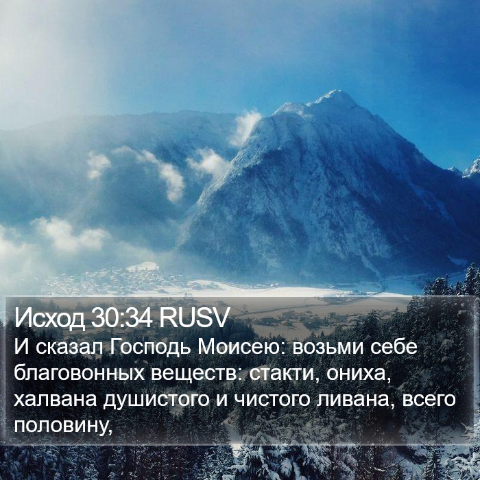 Исход 30:34 RUSV Bible Study