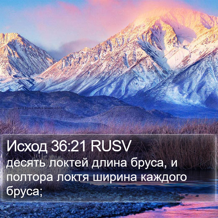 Исход 36:21 RUSV Bible Study