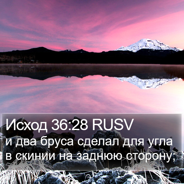 Исход 36:28 RUSV Bible Study