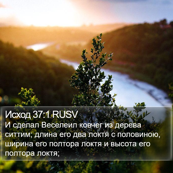 Исход 37:1 RUSV Bible Study