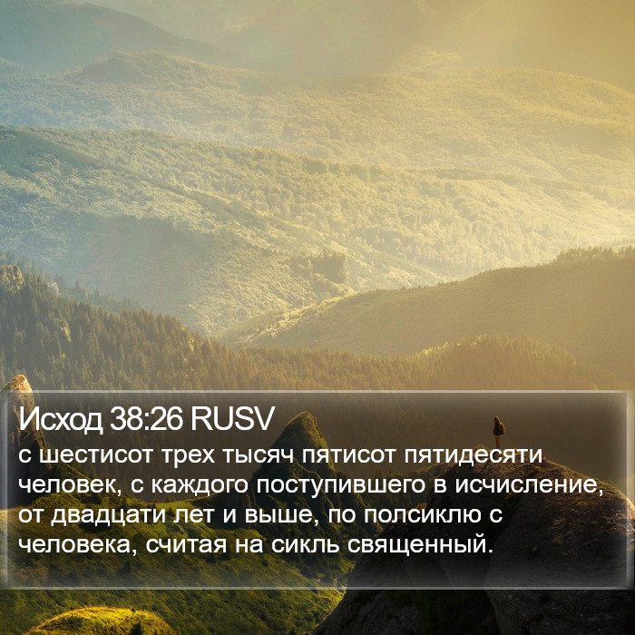 Исход 38:26 RUSV Bible Study