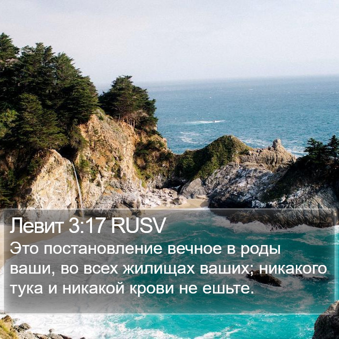 Левит 3:17 RUSV Bible Study