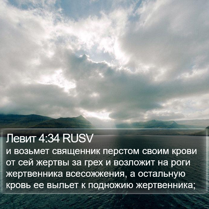 Левит 4:34 RUSV Bible Study