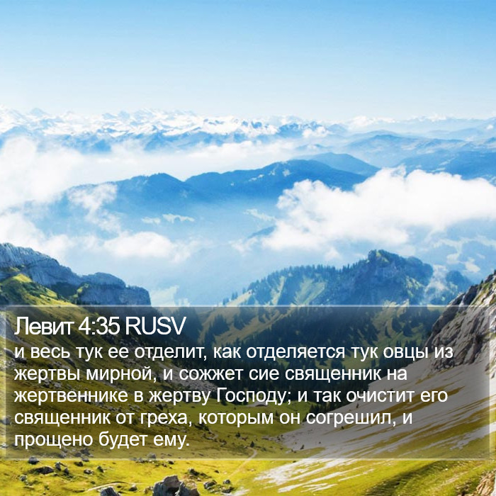 Левит 4:35 RUSV Bible Study