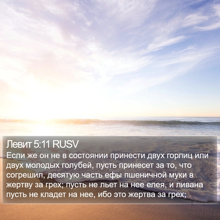 Левит 5:11 RUSV Bible Study