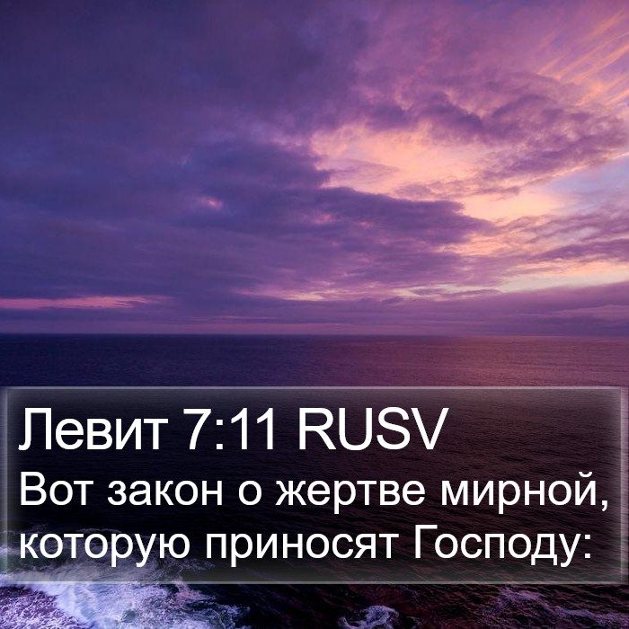 Левит 7:11 RUSV Bible Study