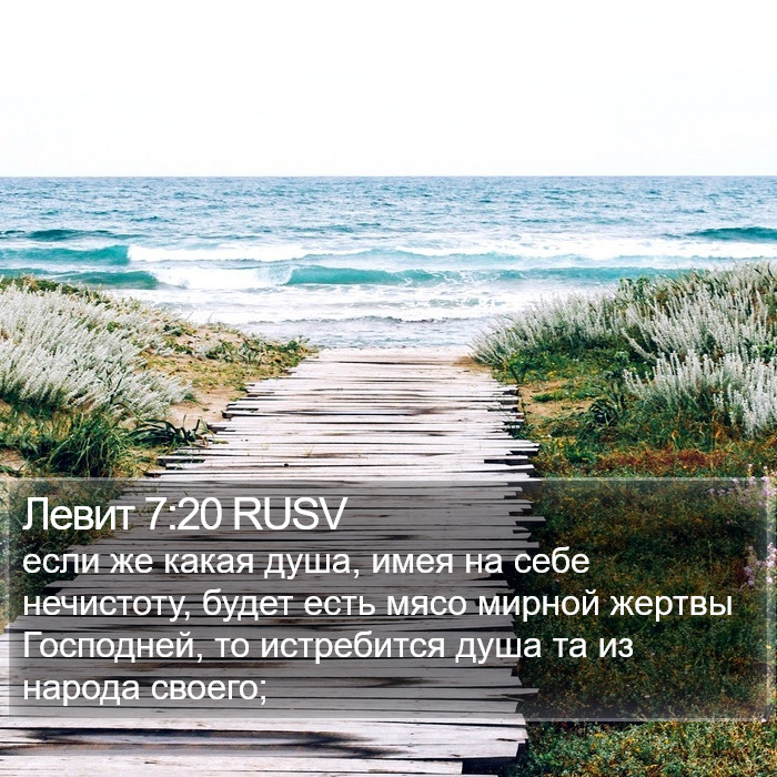 Левит 7:20 RUSV Bible Study