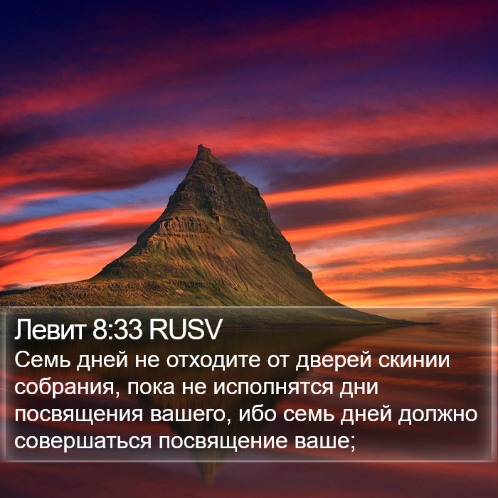Левит 8:33 RUSV Bible Study