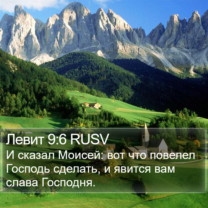 Левит 9:6 RUSV Bible Study