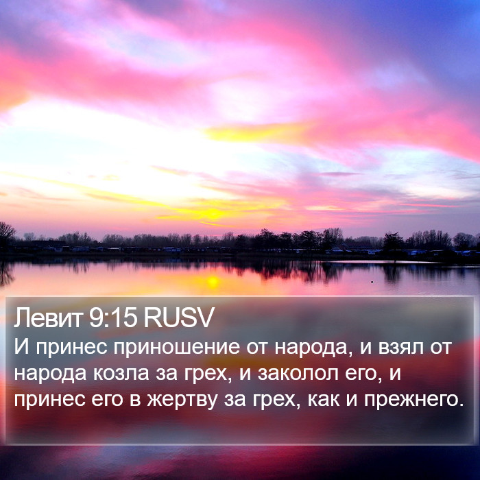 Левит 9:15 RUSV Bible Study