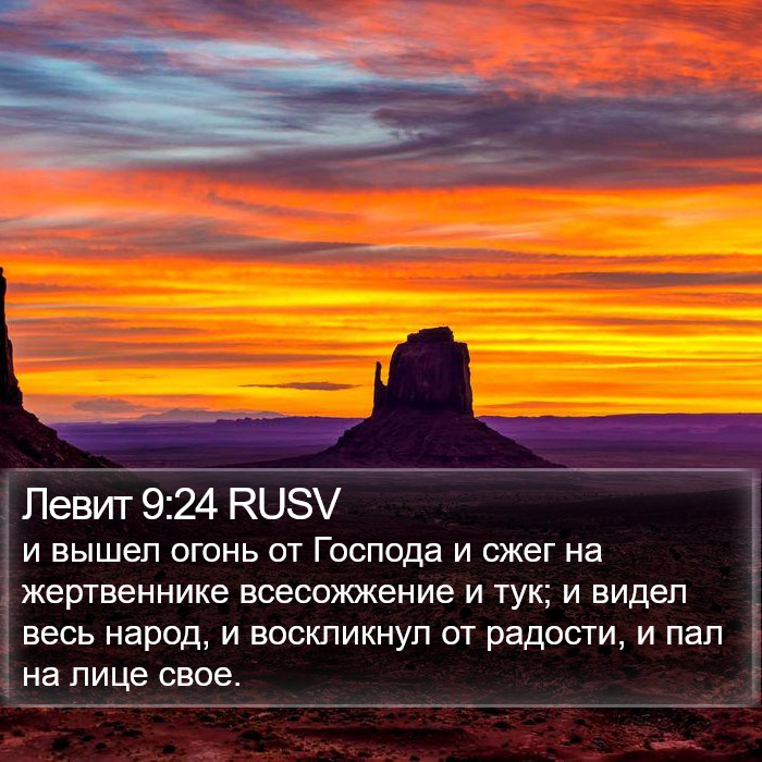 Левит 9:24 RUSV Bible Study