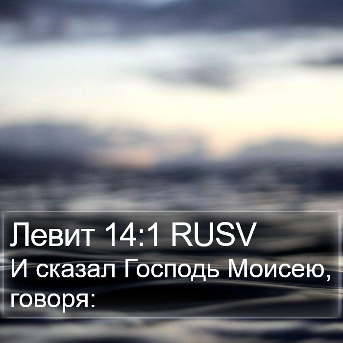 Левит 14:1 RUSV Bible Study