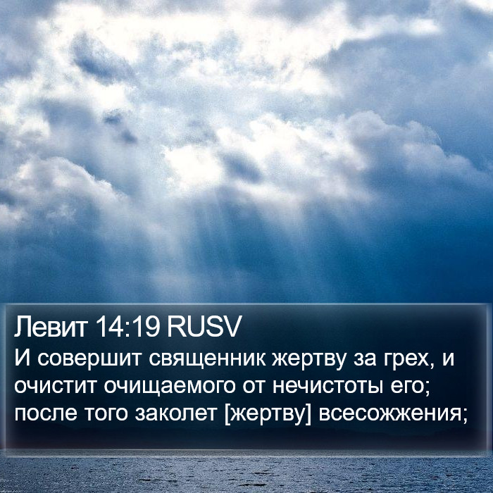 Левит 14:19 RUSV Bible Study