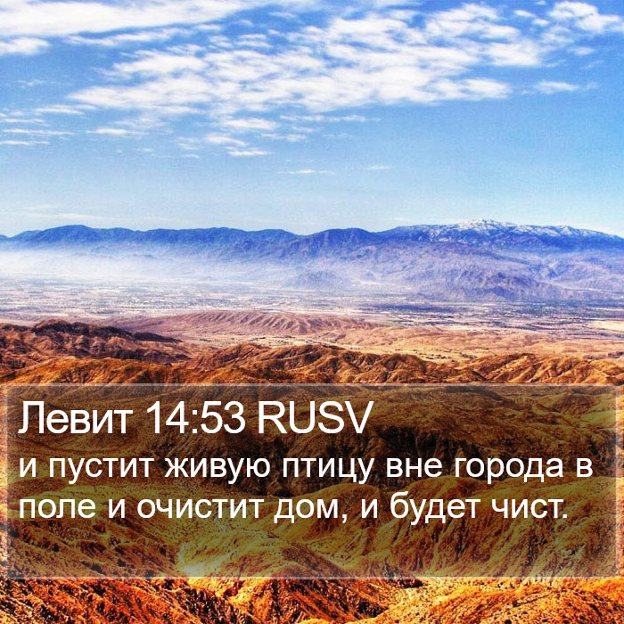 Левит 14:53 RUSV Bible Study