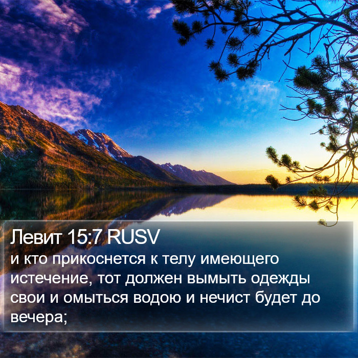 Левит 15:7 RUSV Bible Study