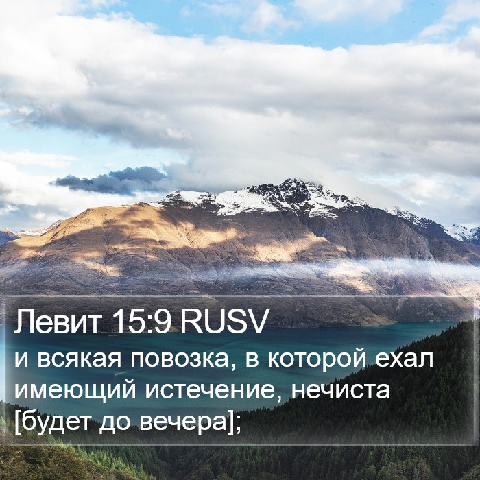 Левит 15:9 RUSV Bible Study