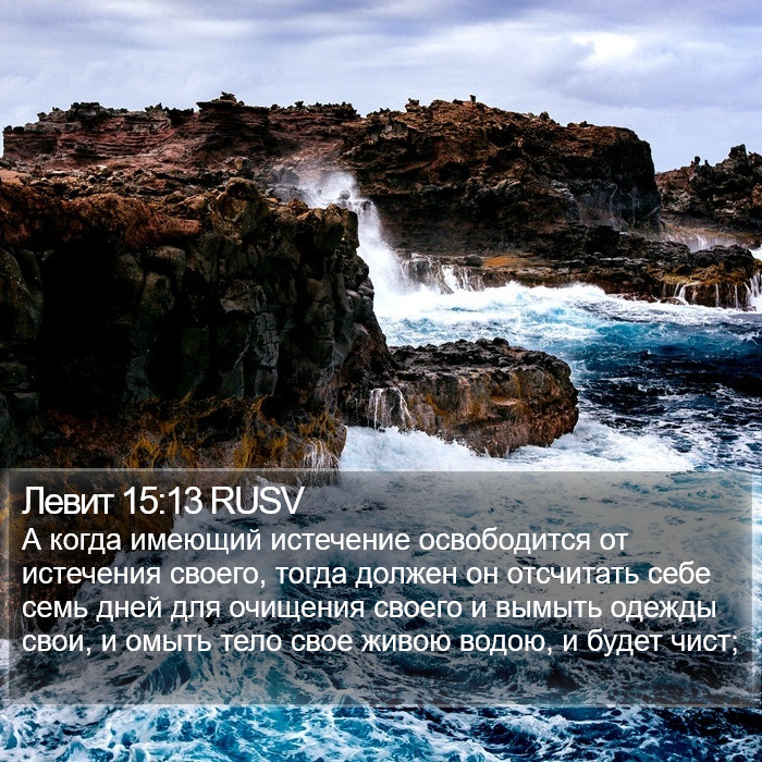 Левит 15:13 RUSV Bible Study