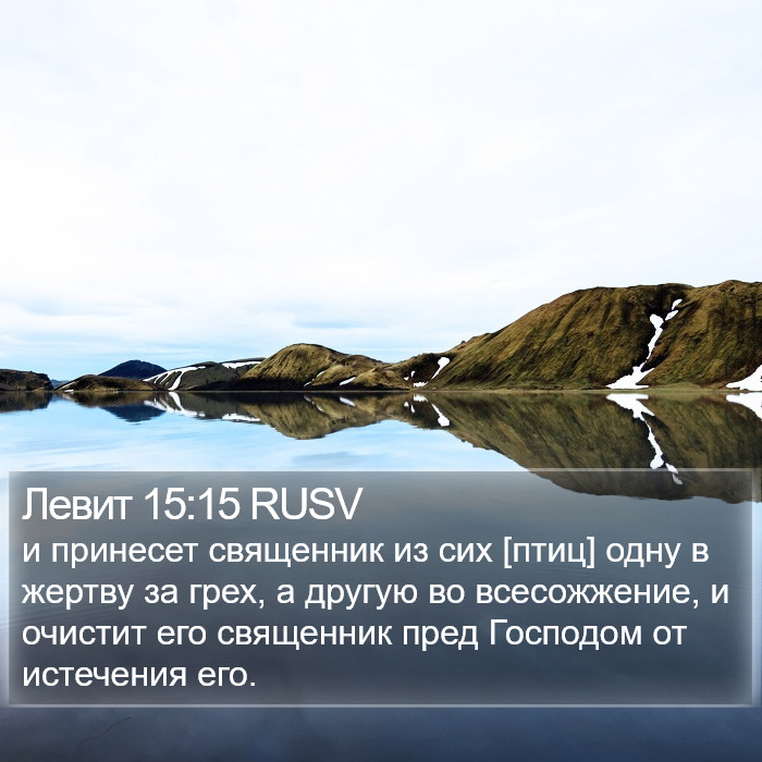 Левит 15:15 RUSV Bible Study