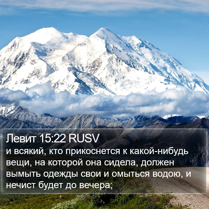 Левит 15:22 RUSV Bible Study