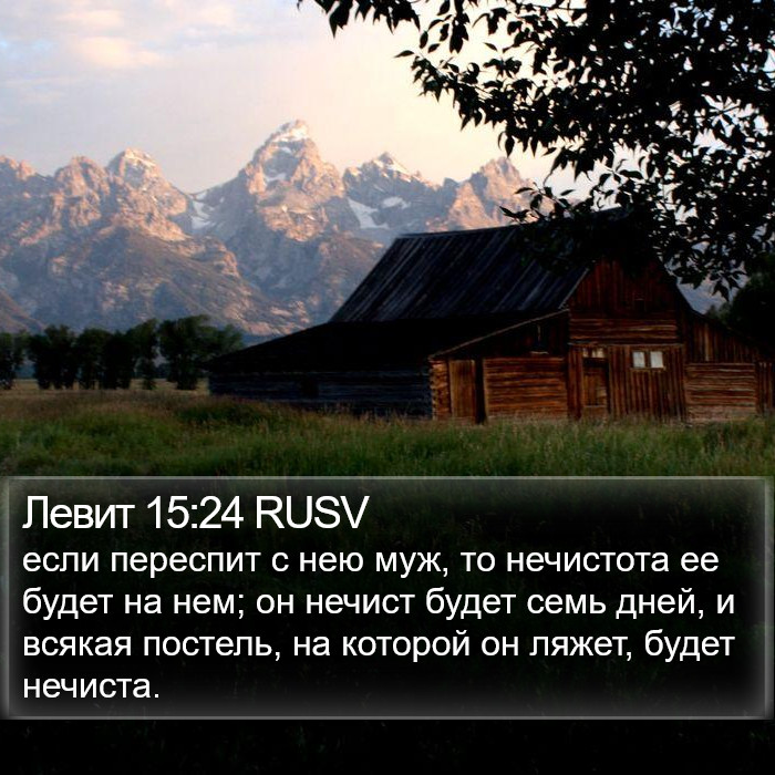 Левит 15:24 RUSV Bible Study