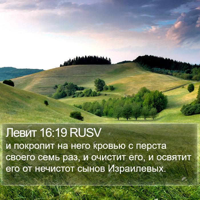 Левит 16:19 RUSV Bible Study