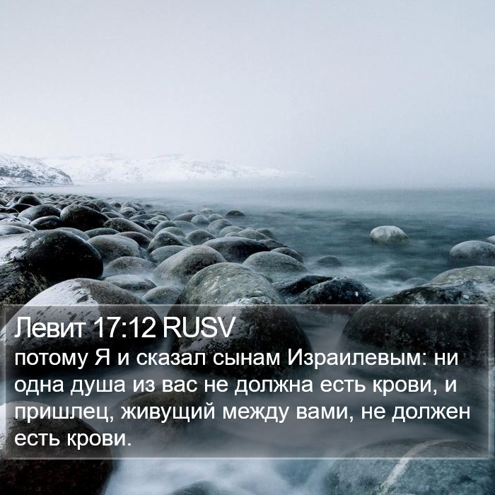 Левит 17:12 RUSV Bible Study