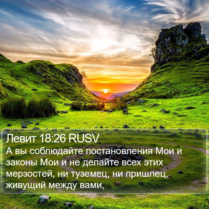 Левит 18:26 RUSV Bible Study