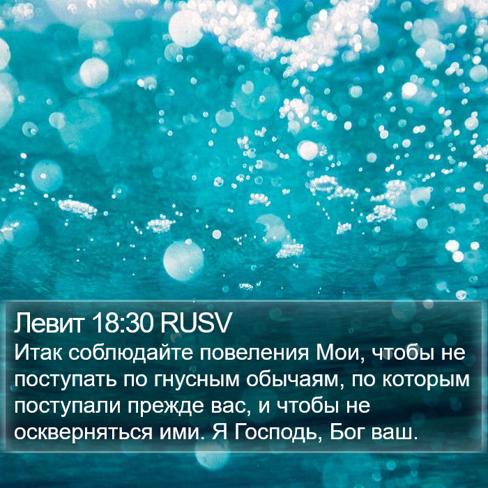 Левит 18:30 RUSV Bible Study