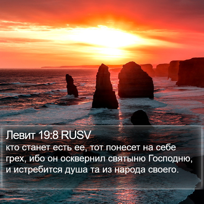 Левит 19:8 RUSV Bible Study