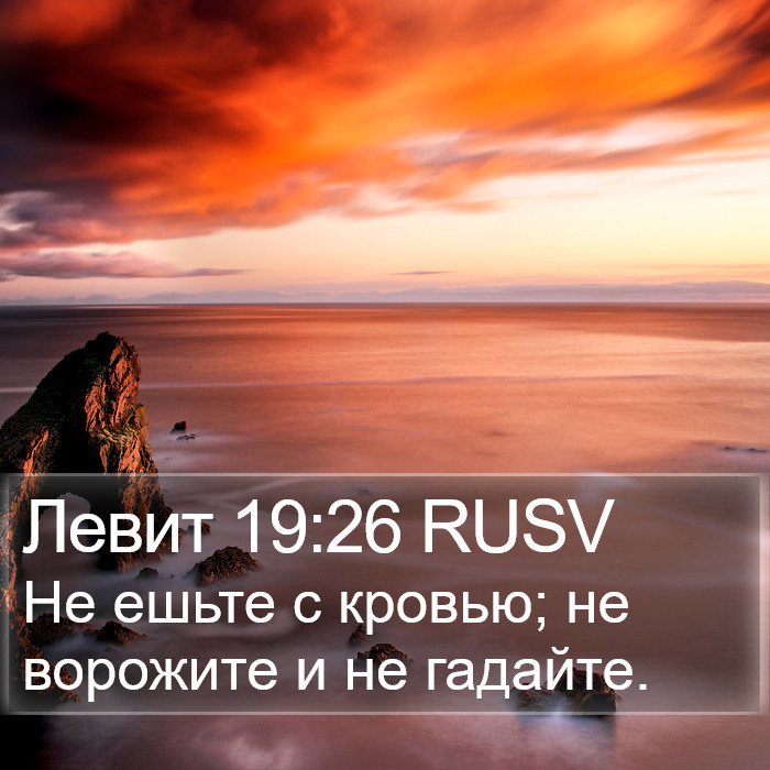 Левит 19:26 RUSV Bible Study