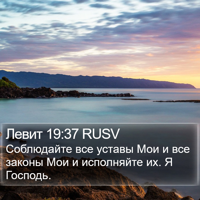 Левит 19:37 RUSV Bible Study