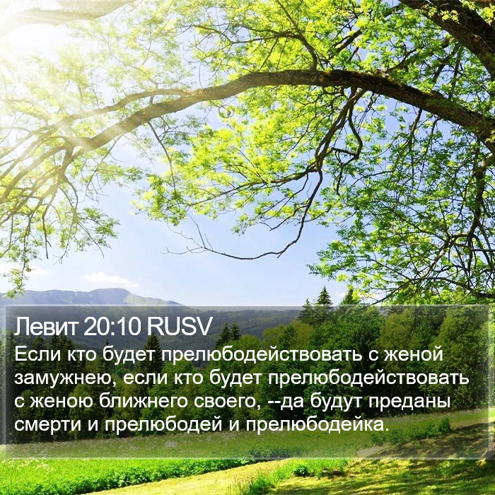 Левит 20:10 RUSV Bible Study