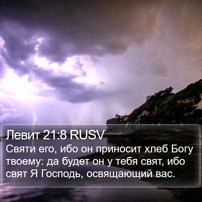 Левит 21:8 RUSV Bible Study