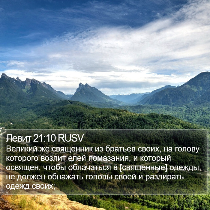 Левит 21:10 RUSV Bible Study