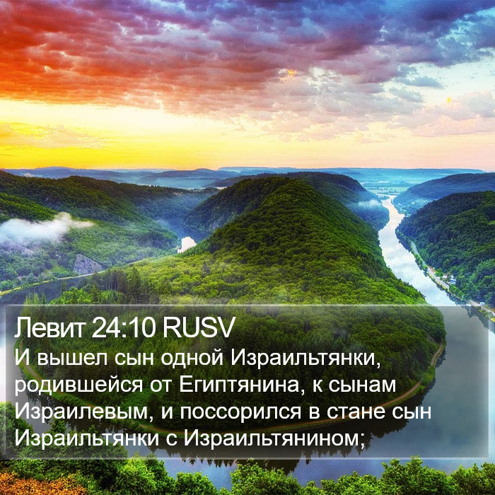 Левит 24:10 RUSV Bible Study