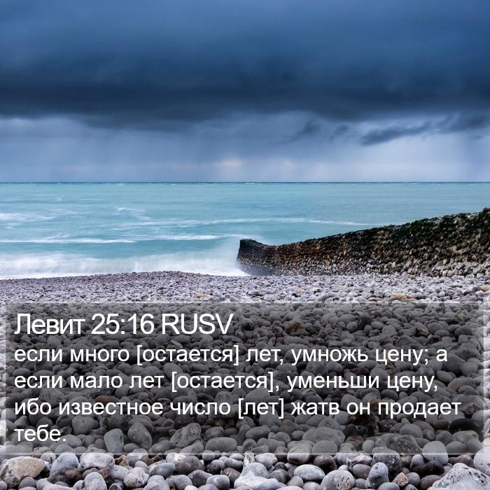 Левит 25:16 RUSV Bible Study