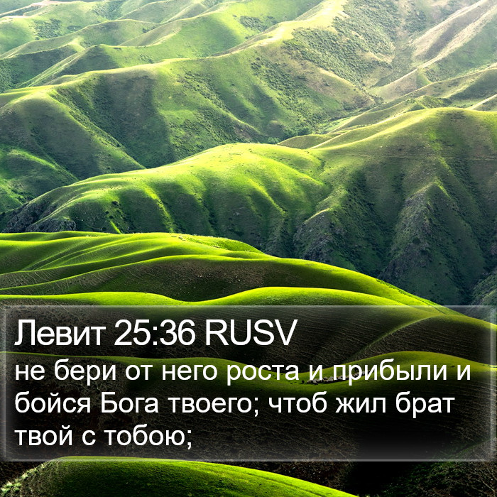 Левит 25:36 RUSV Bible Study