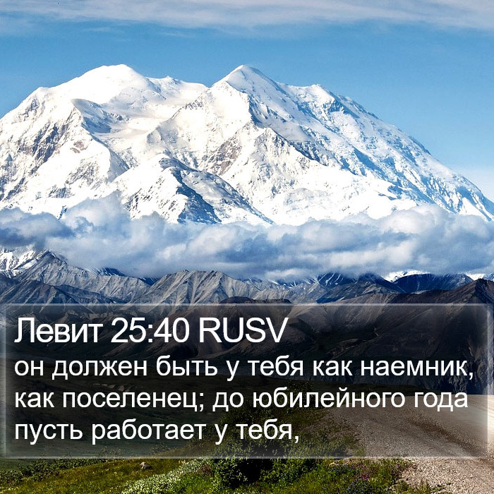 Левит 25:40 RUSV Bible Study