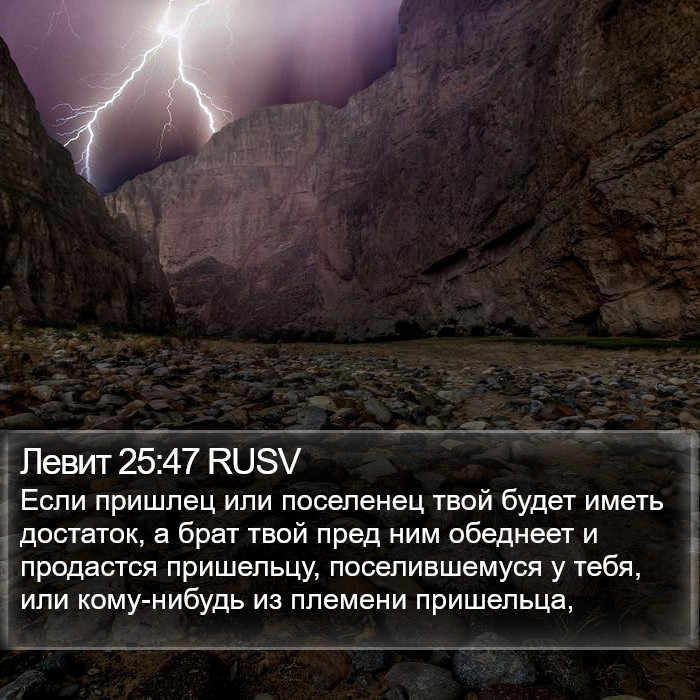 Левит 25:47 RUSV Bible Study