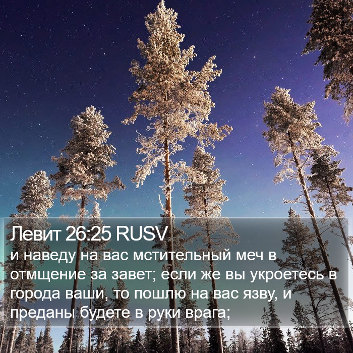 Левит 26:25 RUSV Bible Study