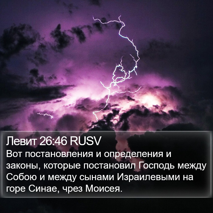 Левит 26:46 RUSV Bible Study