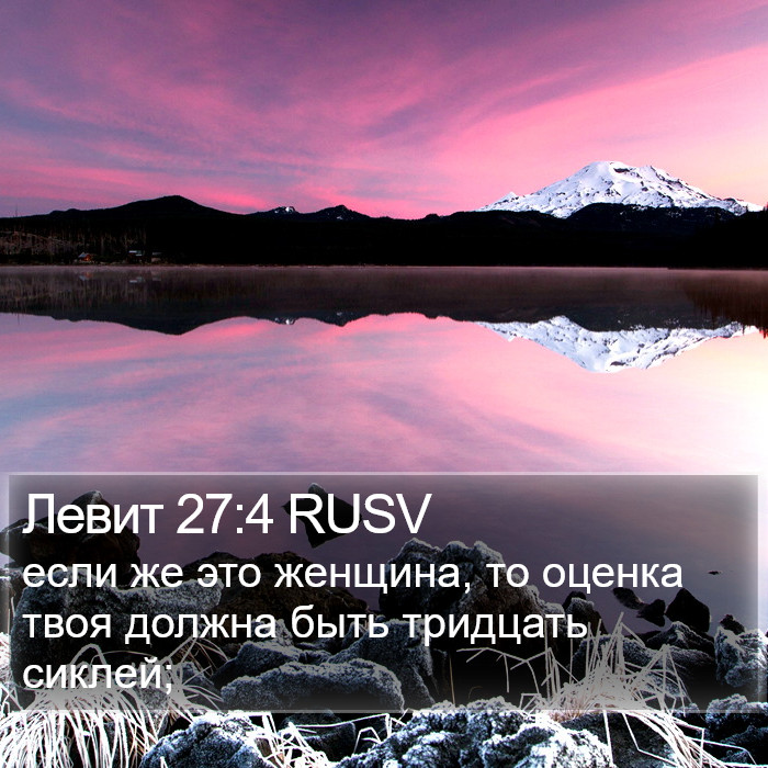 Левит 27:4 RUSV Bible Study