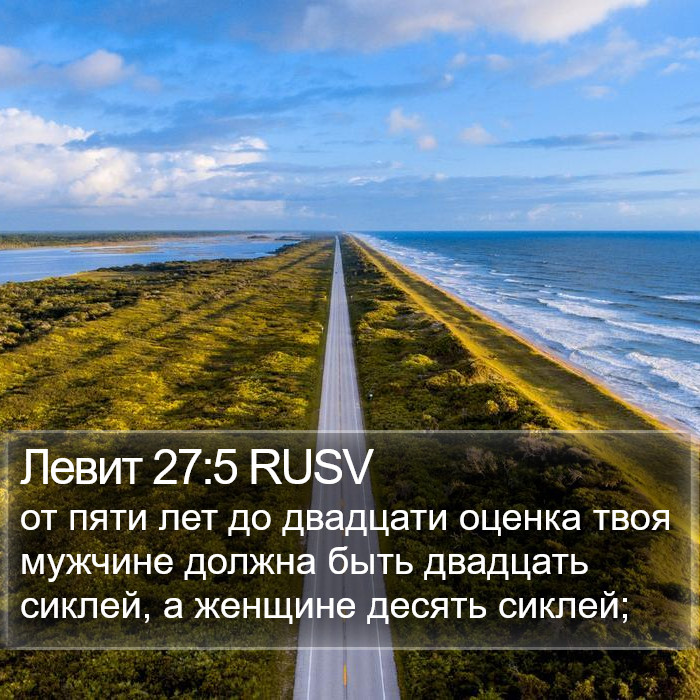 Левит 27:5 RUSV Bible Study