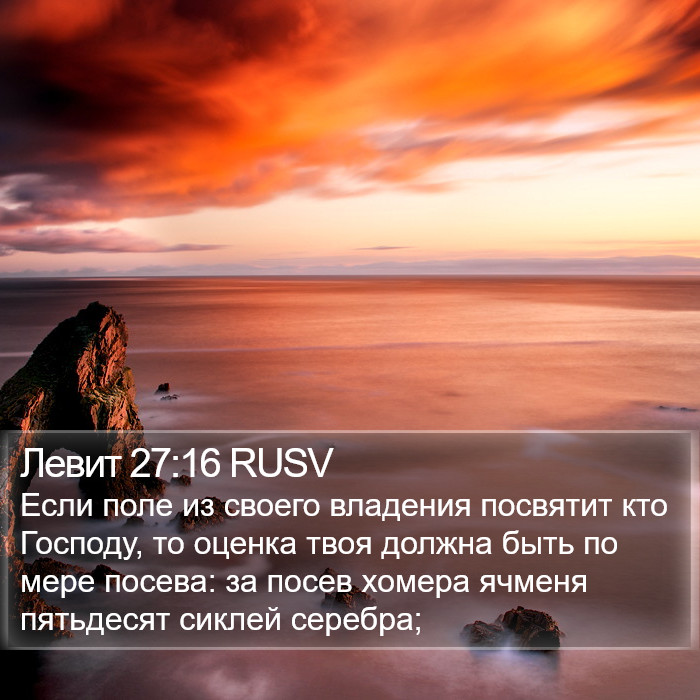 Левит 27:16 RUSV Bible Study