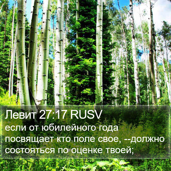 Левит 27:17 RUSV Bible Study