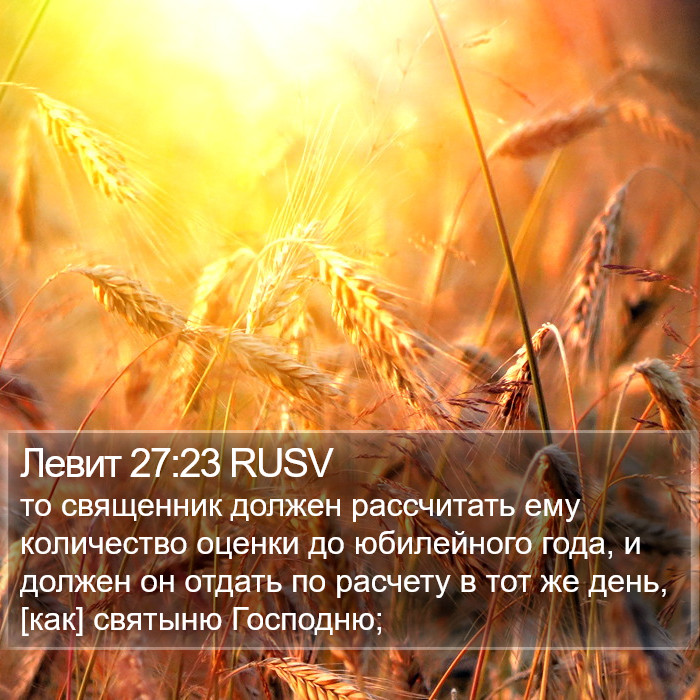 Левит 27:23 RUSV Bible Study